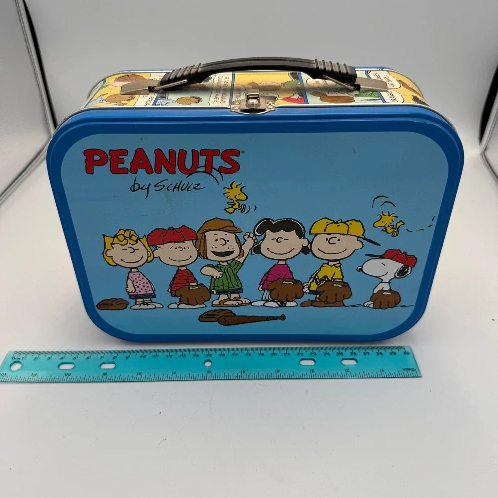 Peanuts 60 Years Large Tin Tote 85370 Charlie Brown Snoopy Metal Lunch Box